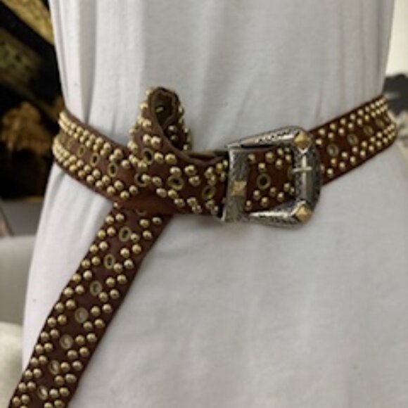 Vintage 80's Sand Castle studded belt - Picture 1 of 4
